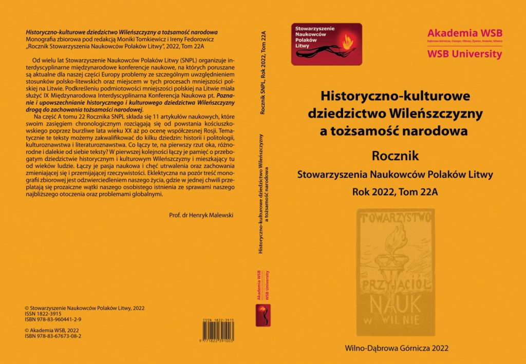 Rocznik Stowarzyszenia Naukowców Polaków Litwy cover